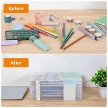 Plastic File Storage Box, 6 Pack A4 Paper Storage Boxes With Two Types Of Labels For 8.5 X 11 Inch Letter Paper - Nhiều màu - Xem 6