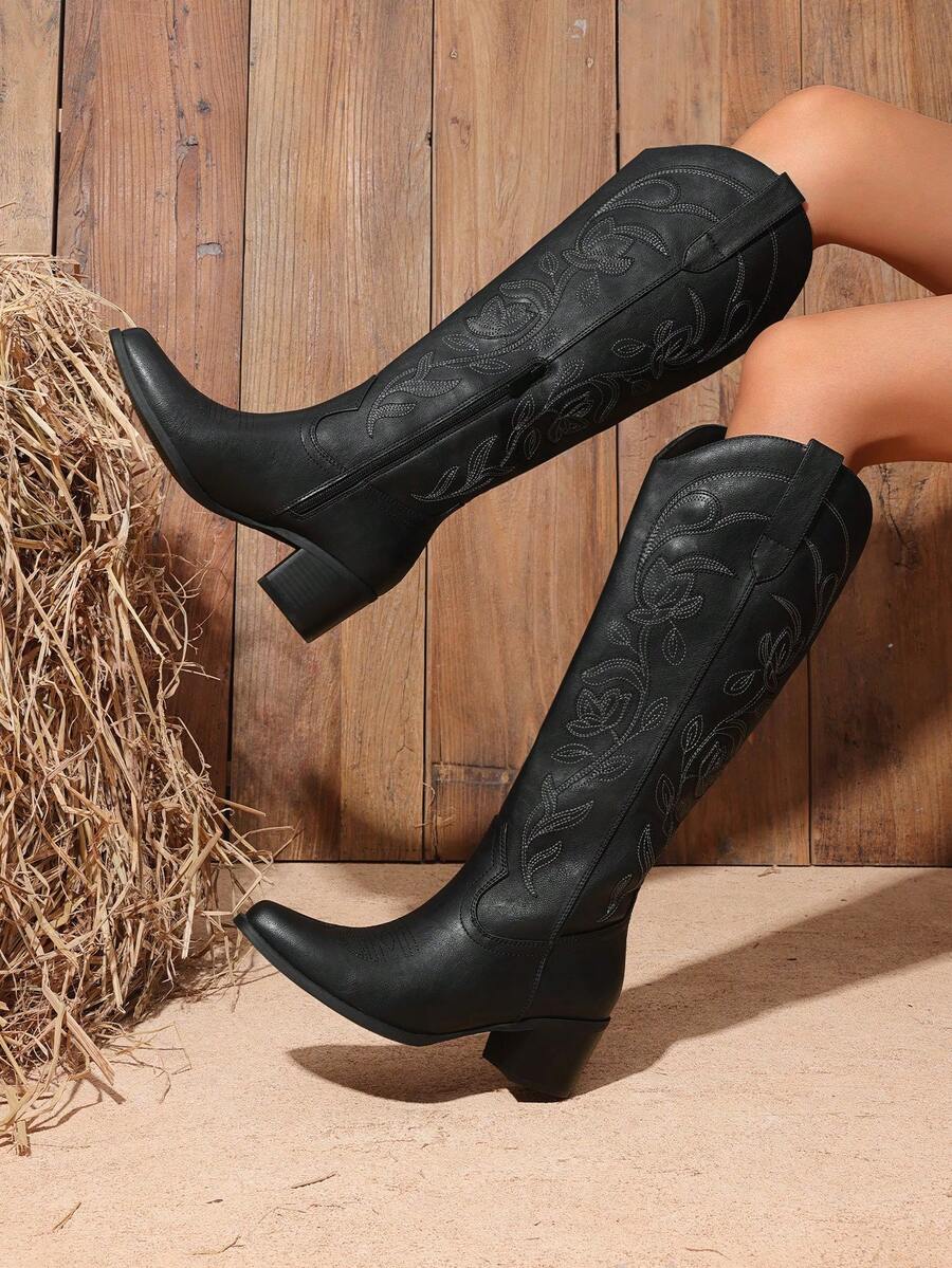 Botas Vaqueras para mujer, Cowboy Boots para Dama con Punta Puntiaguda