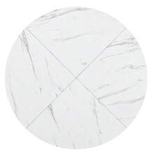 Dining Table Set, Dining Table And Chair Set (5-Piece), Modern, Simple Round Dining Table And Chair Set Made Of Marble, Gold-Colored Metal Table Legs + 4 Ergonomic Velvet Chairs, Grey Dining Chair - 白色 - 查看 4