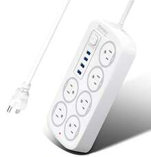 Power Strip With 1 USB Type-C Port, 2 USB Ports And 3 Standard Outlets, 6-In-1 Power Strip 2500W - Japan A Type Plug(100V) - View 4