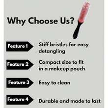 MDSTYLE Hair Brush For Curly, Thick, Wavy And Coily Hair - Curl Defining, Detangling, Styling, Blowdrying, Shaping - 9 Row Detangler Brush For Women And Men - Dry Or Wet (Black Small - 1 Pack) - Màu đen, cỡ nhỏ - 1 gói - Xem 7