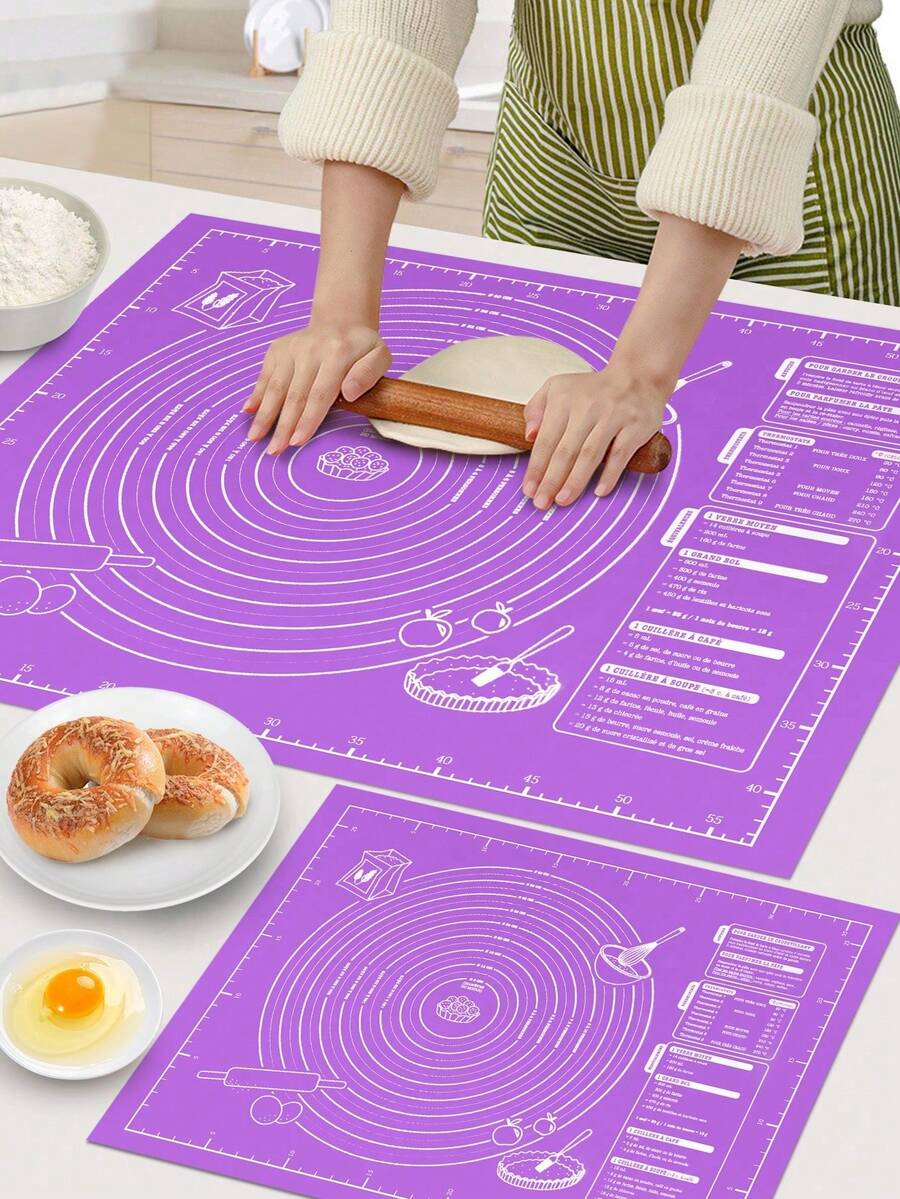 1pc Kneading Mat - Non-Stick, , Easy To Clean, Convenient Storage, Baking Essential, Great For Parties & Holidays Back To School - Multicolor - View 1