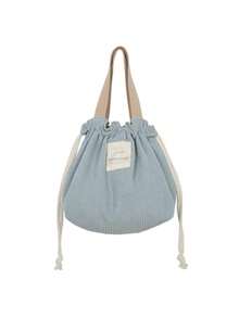 Cord-Leinwand Lunch Tasche, Kordelzug Picknick Tuch, kleine Handtasche, Lunchbox, Lebensmittel Aufbewahrungstasche - Verschiedenfarbig - Übersicht 11