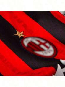 Men's ACM Milan Red Football Shirt Training 2025 Premium European Uniform Dry Fit Team Fan Shirt - 紅色 - 查看 5