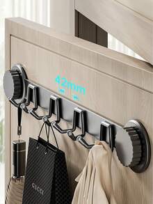No Drill Strong Suction Cup Wall Mounted Hook Rack - Self-Adhesive Design, Removable Plastic/Metal Coat Rack Suitable For Bathroom And Behind Doors, High Load Bearing, Easy Installation, Bathroom Storage - View 8