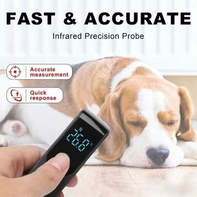 非接触式红外额温计 - 高精度家用数字体温计，快速测量体温，方便快捷