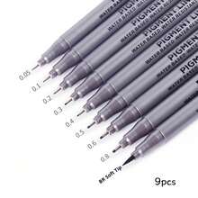 9pcs Black Fine Liner Pens: Ideal For Drawing, Illustration And Waterproof - Technical Pen - View 8