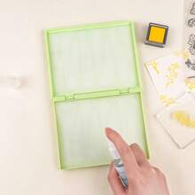 5.9 X 4.8 Inch Double-Sided Synthetic Brush Stamp Cleaning Pad, Suitable For Stamps, Stamp Pads, Rubber Stamps Cleaning (Yellow) - TT1006 - View 4