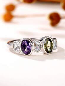 1 PC Fashion Cubic Zirconia Ring For Women For Valentine's Day Gift Wedding Anniversary Party Jewelry - 1# - View 3