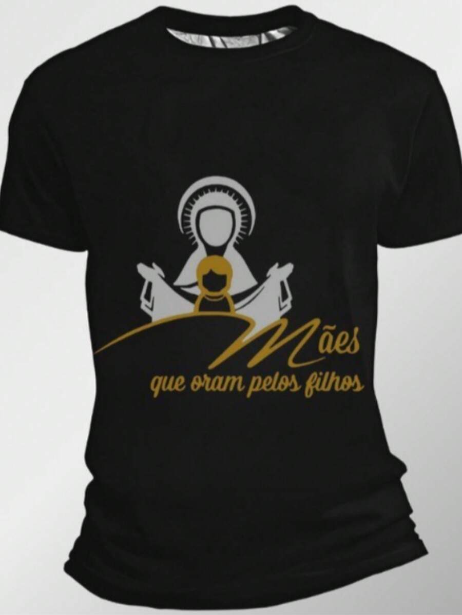 Mothers Who Pray For Their Children Cotton Catholic Comfortable Shirt - màu đen - Xem 1