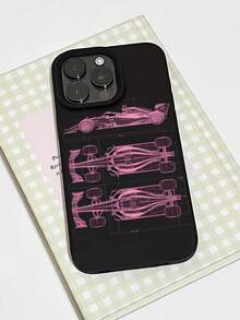 1pc Minimalist Personalized Car Line Drawing Aesthetic Pattern Black Liquid Straight Edge Phone Case Compatible With IPhone 16/16Pro/16Plus/15/15ProMax/15Pro/11/12/13/14ProMax/11Pro/11ProMax/12Pro/12ProMax/13Pro/13ProMax/14Pro/14ProMax Soft Shell, High-End Creative - Multicolor - View 2