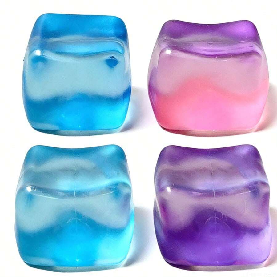 Squishy-5.5cm Large Ice Cube Squeeze Toy - Extra Large Ice Cube Squeeze Toy - Giant Ice Cube Squeeze Toy - Maltose Ice Cube Squeeze Toy - Transparent And Malleable - Stress Relief - Anxiety Relief - Durable - Desktop Decoration - Easter Gift - Stress Relief Item - Birthday Gift - Perfect Gift - Surprise Gift!