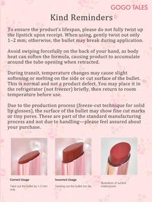 GOGO TALES Son môi dạng thỏi dưỡng ẩm màu hồng nhạt Sweet Pink Ballet, lên màu chuẩn nhưng không bết dính, giữ ẩm lâu trôi, bóng như gương, phù hợp cho trang điểm tự nhiên hàng ngày và thế hệ Gen Z. - #G03 Màu hồng vải - Xem 10