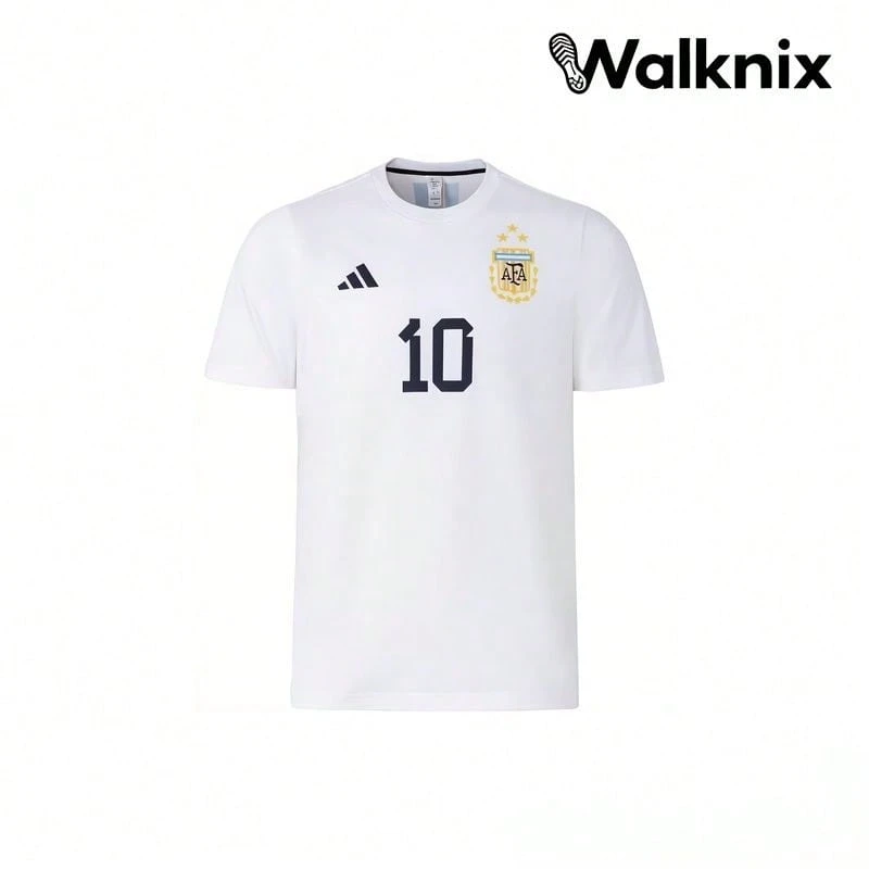 Adidas Messi No. 10 Argentina Triple Star Limited Edition T-Shirt White Tops Men - 彩色 - 查看 1