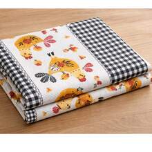 Toalha Térmica de Mesa Galinha Amarela Impermeável Antiderrapante Lavável Decoração Cozinha - Branco - Visão 8