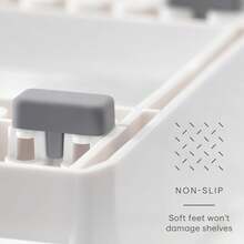 Adjustable White Tapas Organizer, Standard Size, Space-Saving Storage Solution - Ver 8