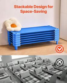 Poltrone reclinabili per bambini - Standardlänge, 6er-Set, Blau - Visualizzare 5