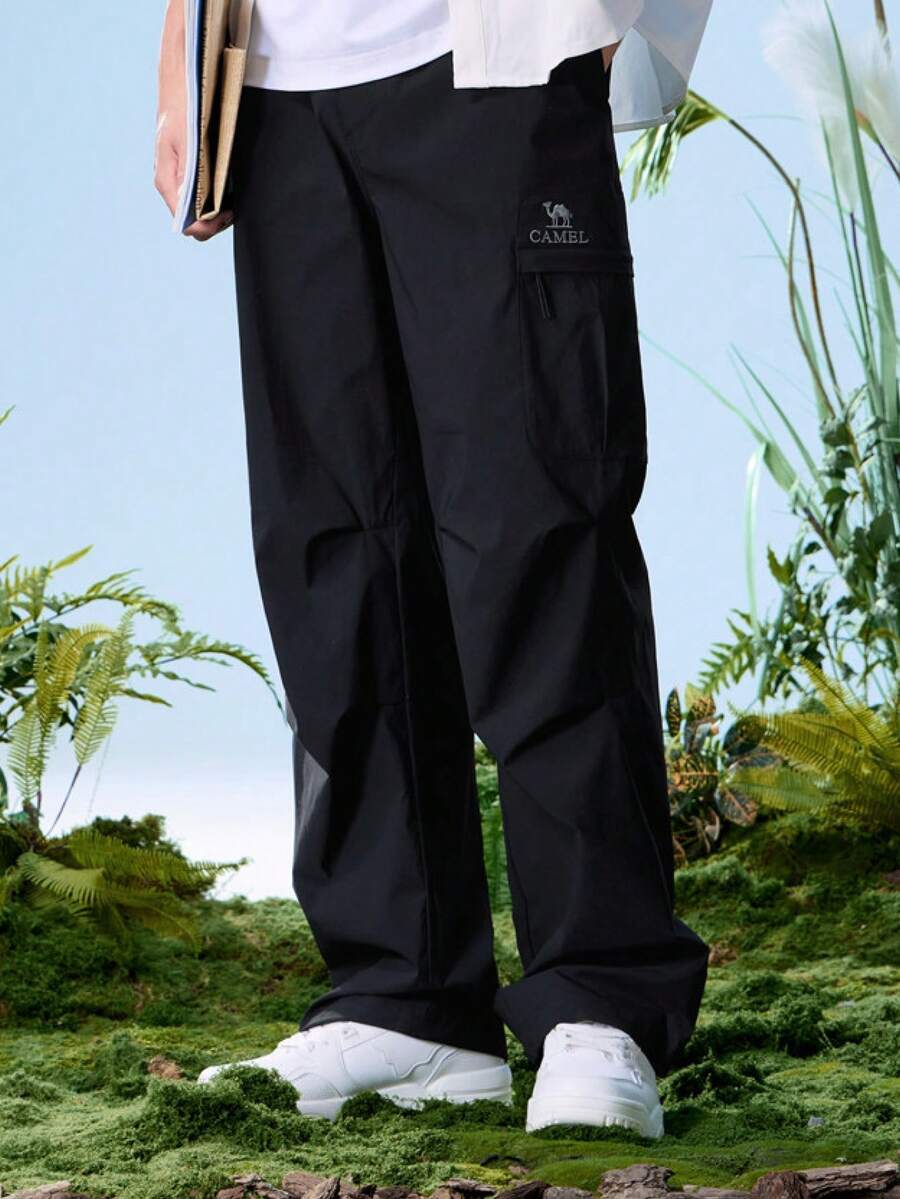 CAMEL CROWN Men's Hiking & Trekking Pants, Windproof, Waterproof, Anti-Static Casual Sports Pants For Spring & Summer, Multi-Functional Pockets Design - Phantom Black - View 1