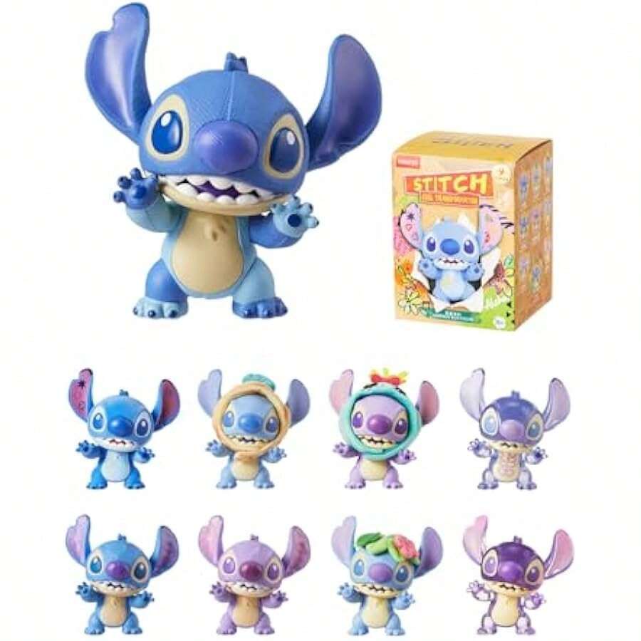 MINISO Disney Lilo &Amp; Stitch Blind Box Cool Transformation Series Action Figures Collectible Box Vinyl Model Surprise Box Random Design Mystery Toy For Home Decor Birthday Gifts (Random One Figure) - 1 - View 1