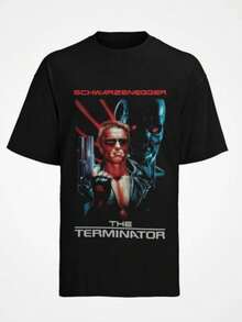 Retro Terminator Arnold Klassiker-Film  Herren T-Shirt Baumwolle  S-XXXL - màu đen - Xem 1