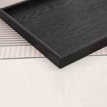 Black Wooden Rectangular Tray, For Tea Cups, Hotel, Salon, Wooden Plate, Square Coffee Tray - Black - View 7