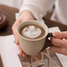 1件套陶瓷咖啡杯托盘 | 7.44盎司圆形陶瓷马克杯带底座，非常适合咖啡馆、餐厅、家庭使用和送礼。 - 彩色 - 查看 8