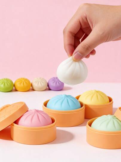 POKOJA LAND 1/2/3 Pcs Squishable Food Stress Relief Toys: Colorful Mini Bread Squeeze Balls, Slow Rebound Anti-Stress Gadgets, Realistic Fake Bread Dough Balls, Stretchable Sensory Desktop Toys, Relieve Anxiety, Office Relaxation, Home Decor | Best Gift For Family And Friends