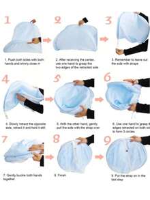 IMPORTEEK 1 Pieza Mosquitero Plegable para Bebé Tienda Portátil para Cuna Dormitorio Exterior - Rosa - Ver 2