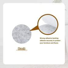 Round Felt Furniture Pads 100Pcs 0.8 Inch Diax 0.12 Thick Adhesive Backed Non - Slip Anti - Scratch Chair Leg Protectors For Hardwood Floor Gray - 0.8" X 0.12" + 100 - View 4