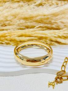 3件套独特手镯套装，金色宽手镯，奢华优雅风格女士手镯 - 彩色 - 查看 3