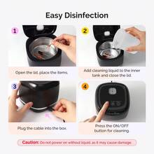 2-In-1 Ultrasonic Cleaner Machine For Nail Tools, Jewelry, Rings, Watch Strap With UV Sterilization, 48KHz, 6oz SUS304 Stainless Steel Tank Nail Tool Sterilizer For Nail Bit, Nail Brush And Nail Cutter - Black - View 4