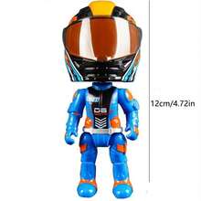 MINKOJA 可变形头盔人偶，迷你收藏模型，合金摩托车头盔装饰品，节日/生日礼物，送给朋友、客户 - 彩色 - 查看 12