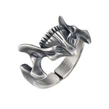 Anillos calavera negra y plata Retro, anillos calavera negra y plateada sofisticados, anillos góticos Punk geniales 1WLI - Sección para B - Ver 8