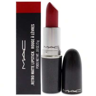  MAC Retro Matte Lipstick Ruby Woo, 1 Count, Multicolor, 0.10 Ounce