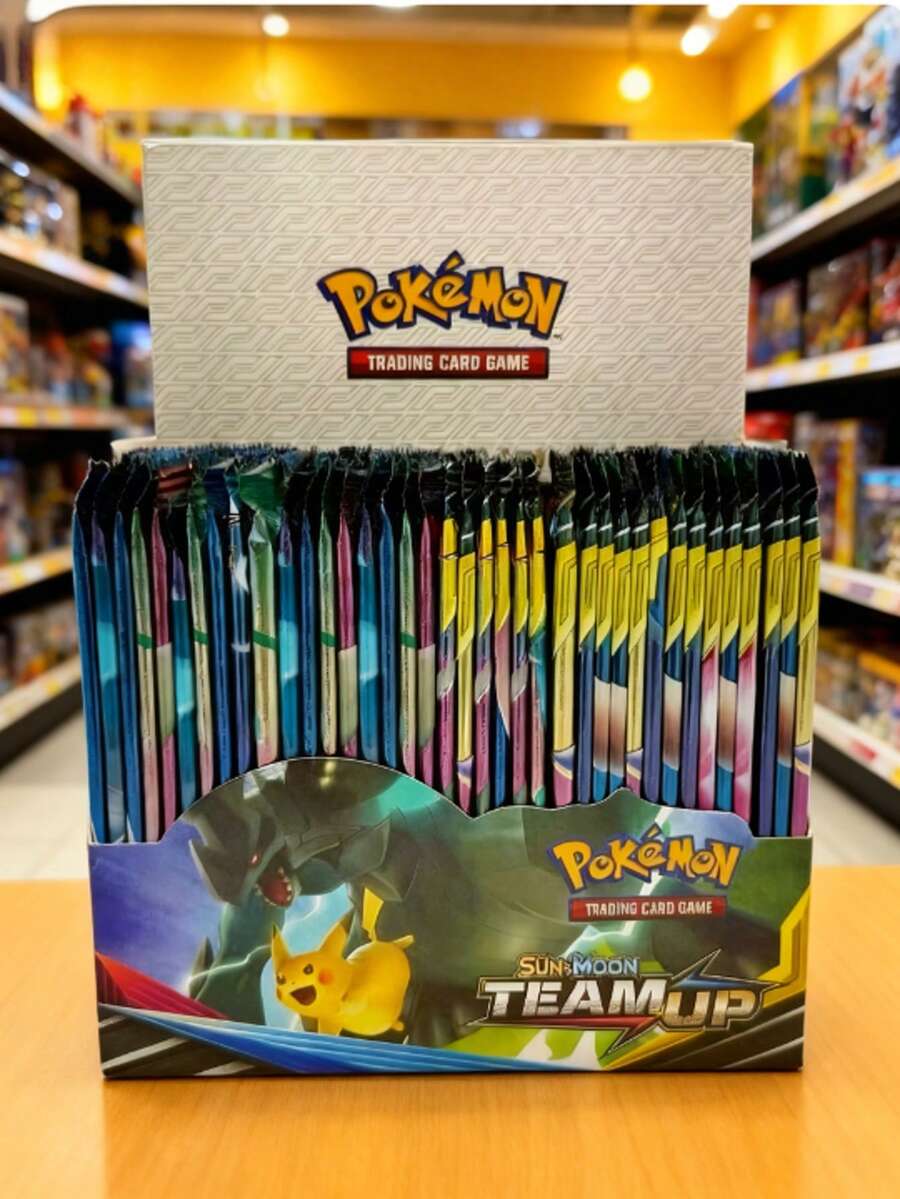 3/6/36包收藏卡牌游戏，阳光与月亮合作卡牌游戏TAG TEAM GX全息卡牌，包含卡套和收藏袋，款式随机，是收藏卡牌游戏爱好者的理想礼物。 - 彩色 - 查看 1