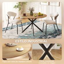 HOMCOM Mesas de comedor - Roble - Ver 2