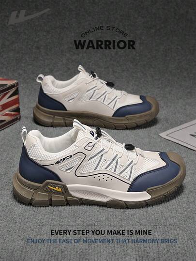  Warrior 男士板鞋，春夏舒适百搭，休闲时尚，四季皆宜，耐磨耐穿，适合全天穿着，训练跑步鞋。