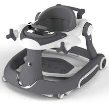 Kinder King 8-In-1 Baby Walker, 3 Level Adjustable Height, Foldable Toddler Activity Walker With Speed Adjustable Wheels, Easy To Clean, Christmas Halloween Gift, Gray - Xám - Xem 1