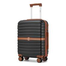 Kabinengröße Koffer 20/24/28 Zoll – ABS+PC Hartschalenkoffer mit TSA-Schloss & 360° Rollen, Handgepäck & Aufgabegepäck, für Damen, Herren, Familie, Studenten, Reisen & Urlaub – auch als 3-teiliges Gepäckset - Schwarz - Übersicht 14
