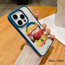 Miniso Disney Cars Lightning McQueen Rust-Eze Bumper Ointment Design Phone Case Transparent Magnetic Shockproof Case Suitable For Iphone 17 Pro Max/17 Pro/17 Air/17/16/15/14/13/12/11/X/XS Pro/Pro Max Series Iphone 17 Pro Max Case Iphone 17 Pro Case Iphone 17 Case Stocking Stuffers The Girlfriend - 灰色 - 查看 5