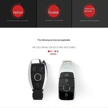 1 chiếc ốp móc chìa khóa bằng silicon giả sợi carbon, phù hợp với các dòng xe A-Class, C-Class, E-Class, S-Class, CLS (2017-2024) - Cao su mềm sợi carbon - Xem 2