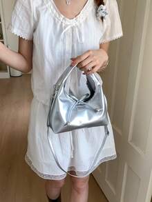 Simple And Elegant High-End Slim Crossbody Bag - 2026 New Style, Fashionable And Retro, Women's Bag - Silver - View 5