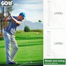 Golf Alignment Sticks, 3 Pack 58"Golf Sticks Alignment Rods, Full Golf Practice Swing Trainer To Align Your Golf Shot - White_ - View 7