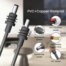 For Mini DC To DC Extension Cable Waterproof Cable For Mini DC Power Cable 3Meter/9.84ft - Multicolor - View 2