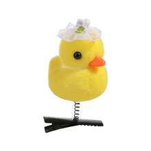 Pinzas para el pelo de pato con diseño floral de moda, pasadores laterales de peluche con lazo de pollo, horquillas de animales, pinzas de pico de pato de dibujos animados para niños/niñas QT4D - Estilo F - Ver 12