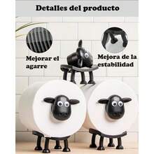 3 Piezas Porta Rollos Papel de baño,Soporte para Papel higiénico,No Hay Necesidad de perforar, la Imagen de Las ovejas Lindas Me - A - Ver 7