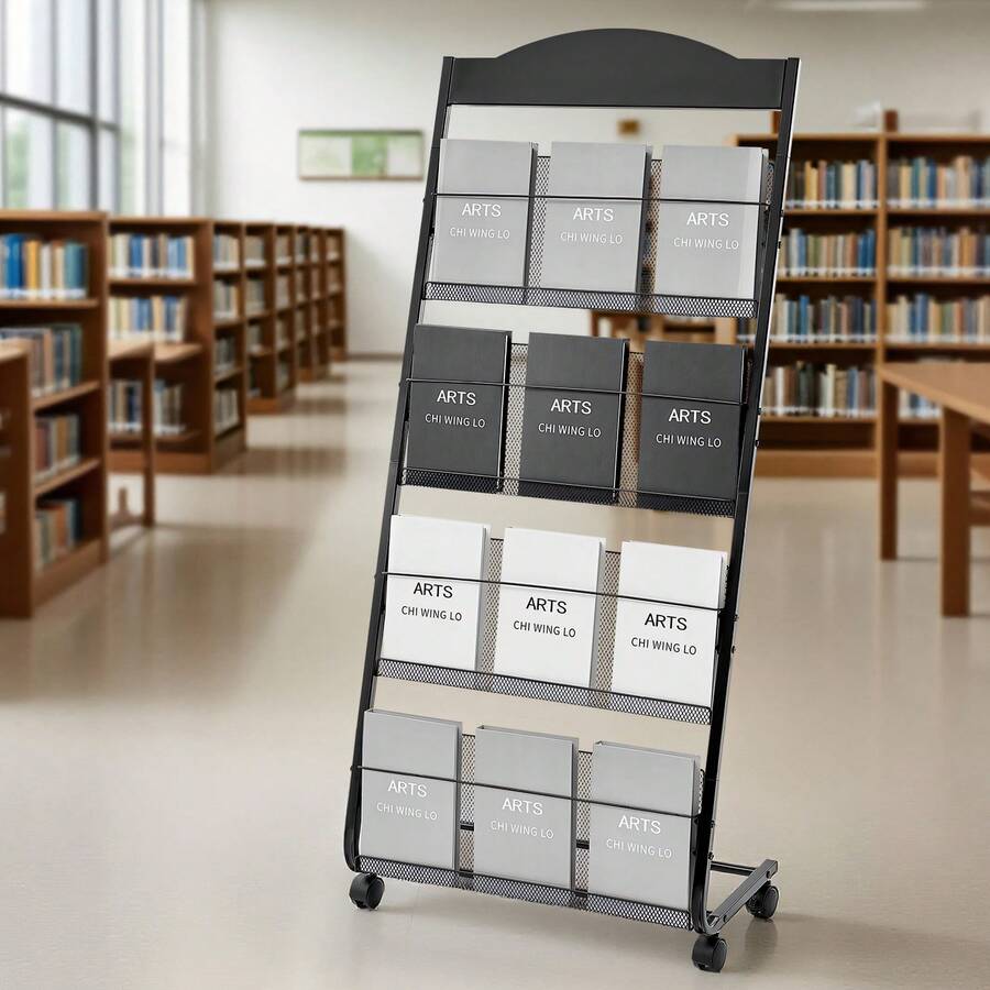 Expandable Files - Bodenständer Mit Rollen-sockel, 4 Fächer - View 1