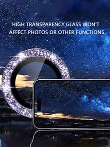 Lens Protection Film 9H Hardness Tempered Glass Camera Lens Protector, Ultra-Clear, Anti-Scratch, Suitable For Galaxy S26U/S26/S26 Plus Camera Lens Protection Film Glitter Diamond Individual Camera Lens Protector Rings Spring Birthday Gift - Purple - View 8