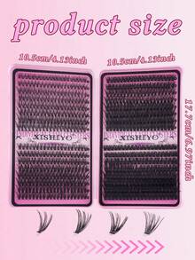 640pcs Individual False Eyelashes, Eyelash Book, Cluster False Eyelashes, DIY Home Eyelash Extension, Cluster False Eyelashes, Individual False Eyelashes, False Eyelashes - D - View 5