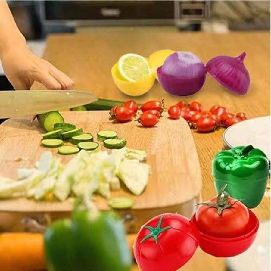 Caja de plástico, caja de conservación de frescura de vegetales de PP, caja de almacenamiento de frutas, caja sellada de cebolla, recipiente de conservación de frescura de limón - Multicolor - Ver 1